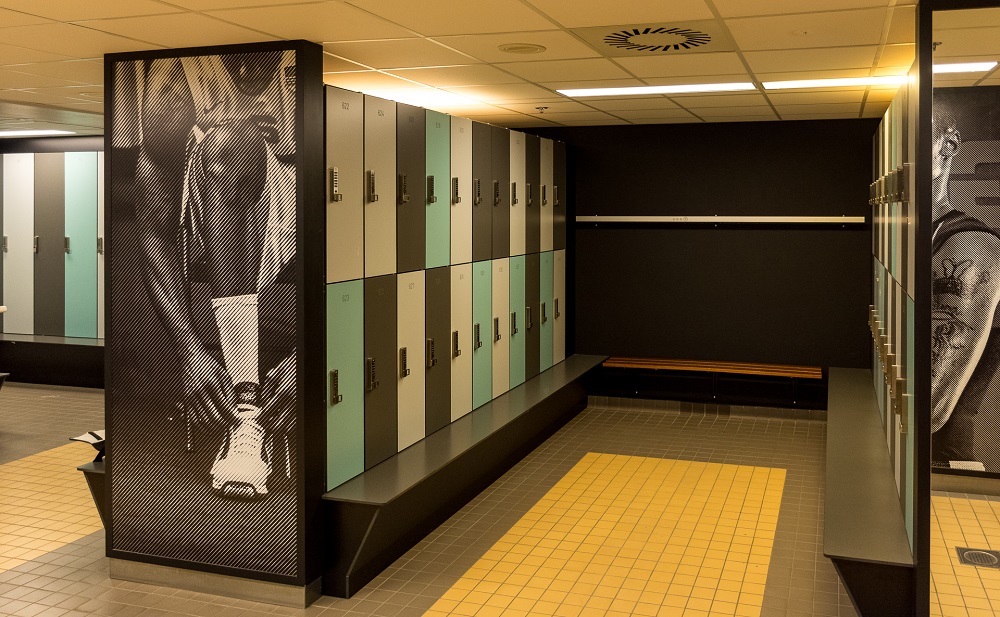Hermeta interieurbouw duurzaam refit project kleedruimte Nike