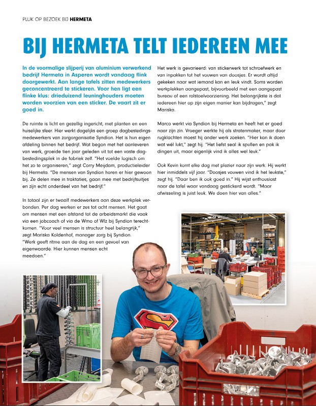 Magazine Pluk_Syndion_SROI bij Hermeta
